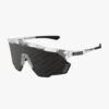 ÓCULOS SCICON AEROSHADE KUNKEN CRISTAL LENTE MONOGRAMA PRATA